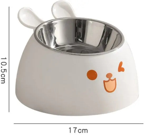 Cat Litter Box - Cat Food Bowl - Non-Slip Design - Pet Food Bowl - Plastic and Stainless Steel Design - Suitable for Cats and Small Dogs - Purple Wholesale Hub