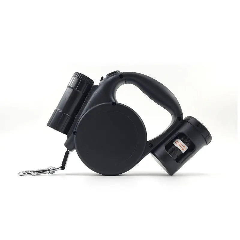 Retractable Dog Leash - Storage Box - 4.5 m - Illuminated - Black - 1 pc Wholesale Hub