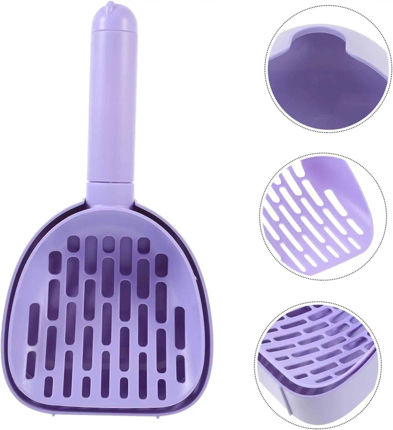 Cat Litter Scoop - Multifunctional - With Foot - Poop Picker - Purple - 1 Pack Wholesale Hub