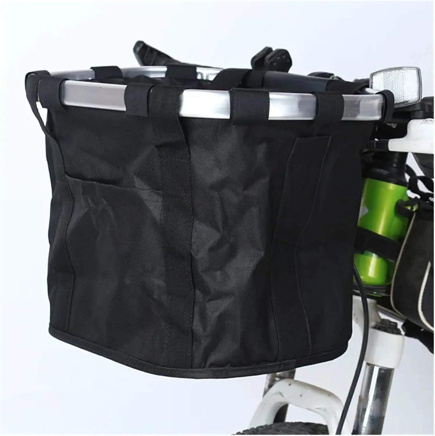 Bicycle basket - Front bike basket - Small dog carrier - Removable mountain bike handlebar tube - Hanging foldable luggage bag with a load capacity of 5 kg - Black Wholesale Hub