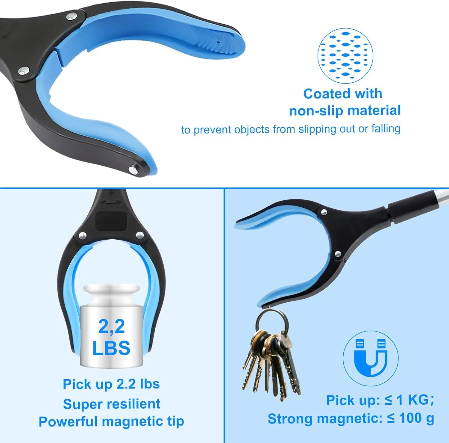 Grabber Set of 2 - 83 cm - Foldable Grabber - With Magnet & 360° Rotating Head - Litter Grabber Wholesale Hub