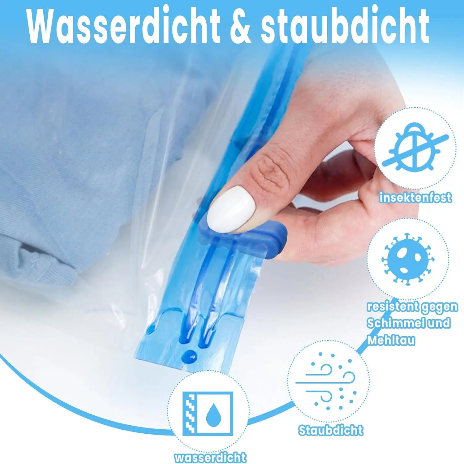 Roll Up Vacuum Bags for Travel - Pack of 14 - Clothing Compression Bags - No Pump Needed - 3 Sizes (35x50/40x50/40x60 cm) Wholesale Hub