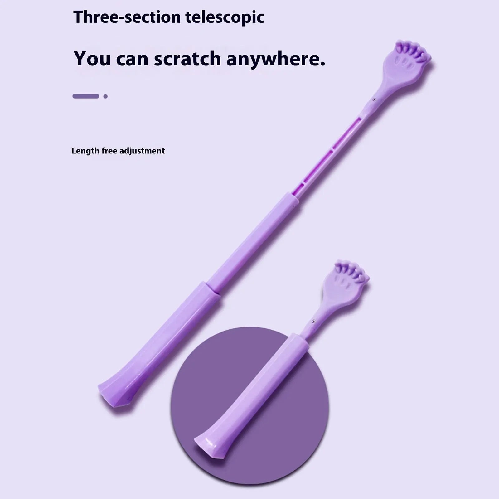 Portable Extendable Telescopic Back Scratchers Cat Claw, Do Not Want People Itching and Scratching, Multifunctional Scratching and Itching Artifact, Scratch Back Telescopic Purple Wholesale Hub