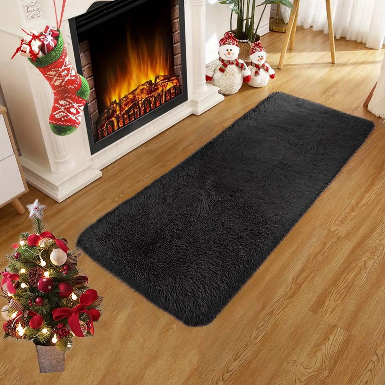 Washable Runner Rug for Bedroom Living Room Rug - 40 x 15.7 Inch Bath Mats Red Soft Fluffy Hallway Runner Rug, Non-Slip Indoor Carpet for Kitchen Laundary Room Decor Entryway Bathroom Red Wholesale Hub