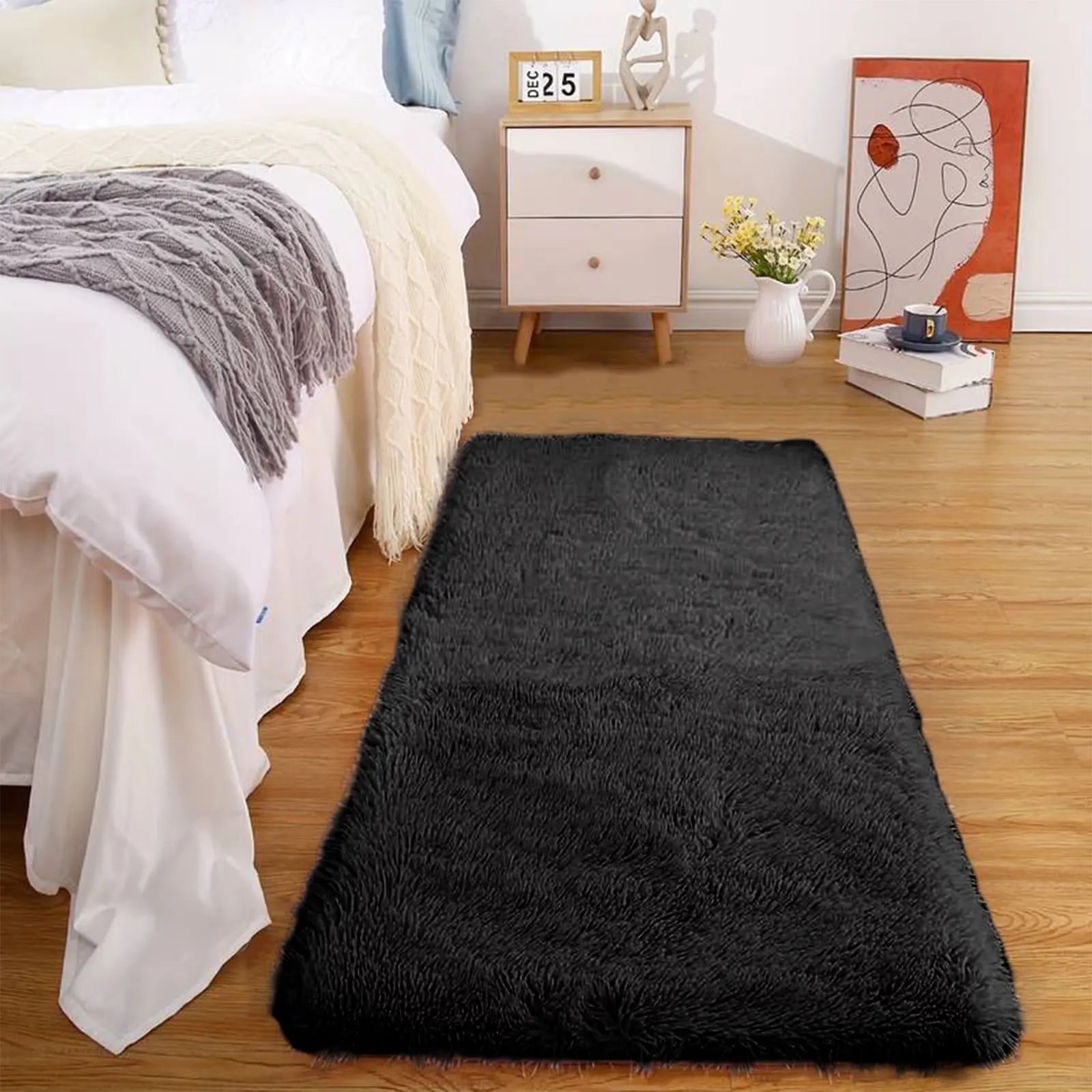 Washable Runner Rug for Bedroom Living Room Rug - 40 x 15.7 Inch Bath Mats Red Soft Fluffy Hallway Runner Rug, Non-Slip Indoor Carpet for Kitchen Laundary Room Decor Entryway Bathroom Red Wholesale Hub