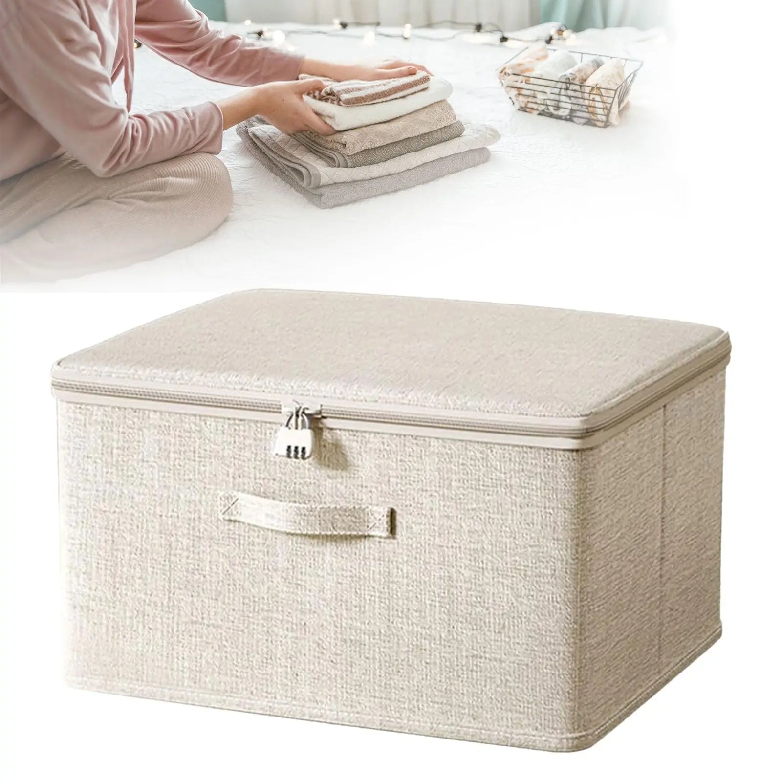 Lockable Adult Toy Bag Storage Organizer Toy Bag Storage Bins Case with Zipper Lid for Women and Men Clothes Container,(Multisize) 15.7" x 11.8" x 8.2" C Wholesale Hub