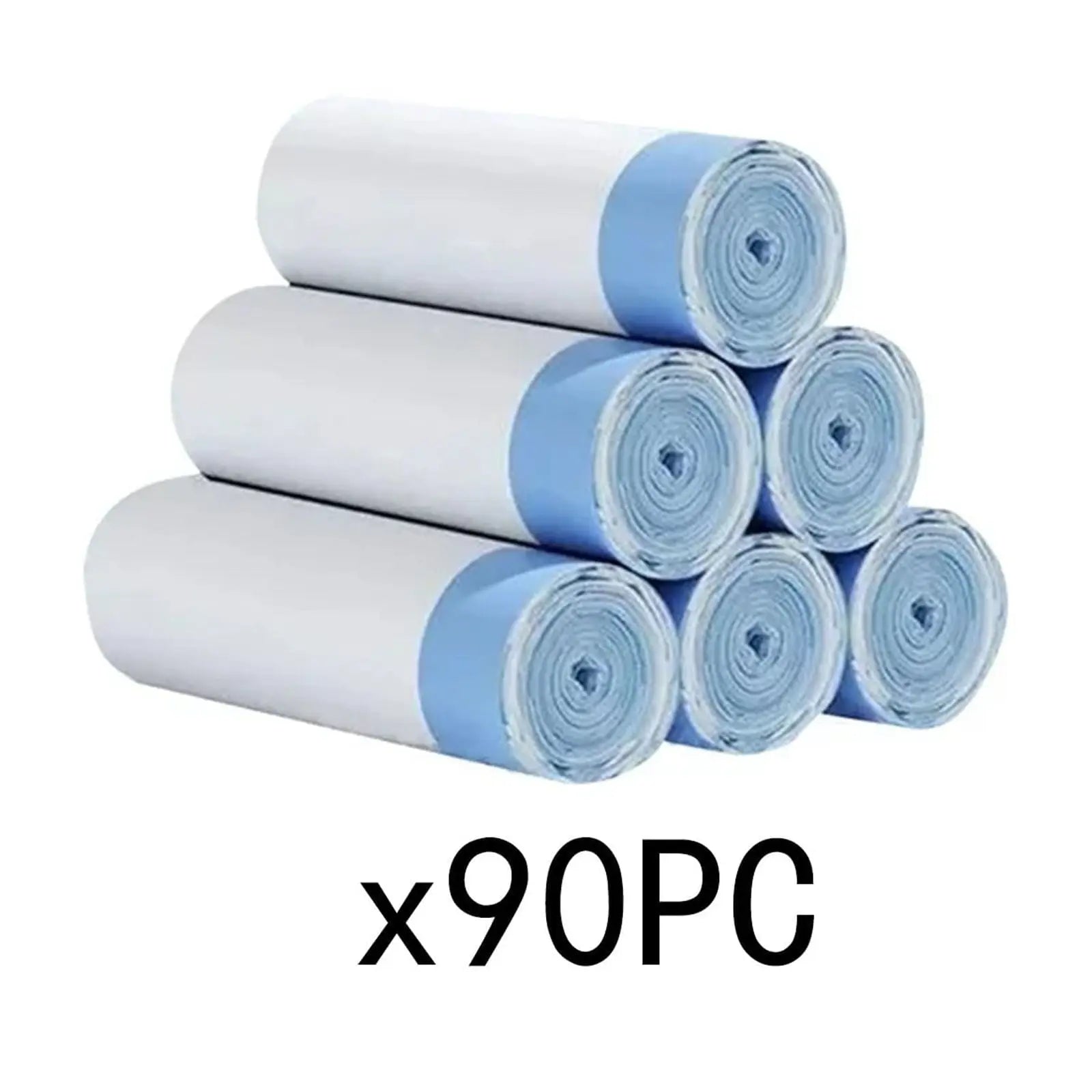 Heavy Duty 13~20 gallon Trash Bags, Ultra Strong Thickened Drawstring Garbage Bags, Clean Burst Scent, 90 Bags, 17.72x19.69 17.72" x 19.69" White Wholesale Hub