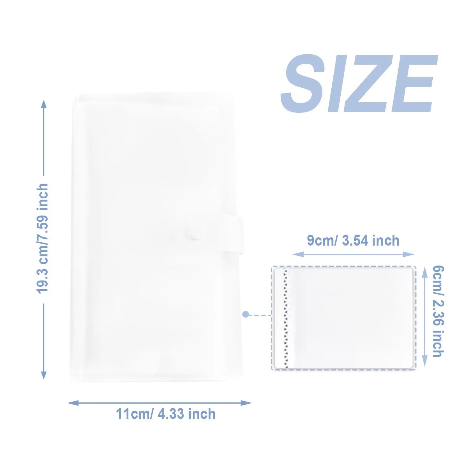 1 Pcs PP Professional Business Card Holder Organizer Book,Portable Business Card Binder- 120 Card Capacity Premium PP Folder with hard Cover, Name Card Credit Cards Binder for Men/Women(cat) Clear Wholesale Hub