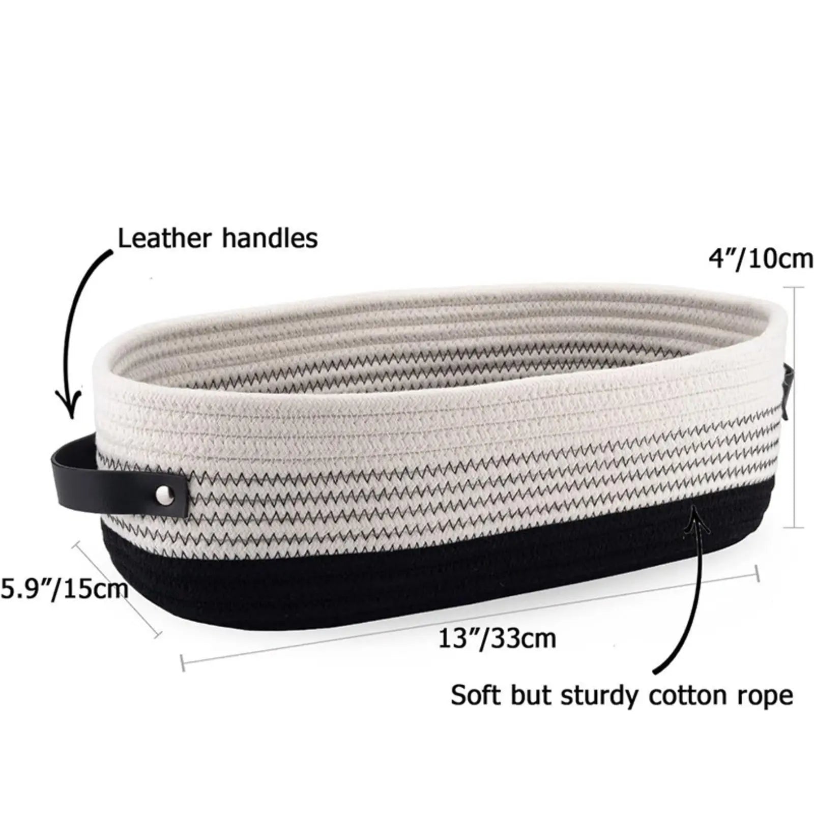 Small Cat Ears Toy Organizer, Woven Cotton Rope Basket, Decorative Nursery Bins & Boxes Gift Basket Empty for Pet Toy Storage, 1 Pcs, 7.8x3.93 13" x 5.9" x 4.0" Khaki Wholesale Hub