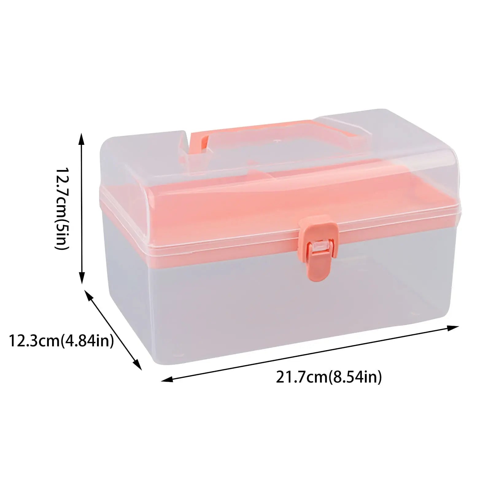 Home Box and Travel Storage Box, Plastic Kit Case Container Empty, Box with Lock Lid & Handle, Emergency Organizer for Family and Traveling, 9.1x4.7x3.7 8.54" x 4.84" x 5.0" Grey Wholesale Hub