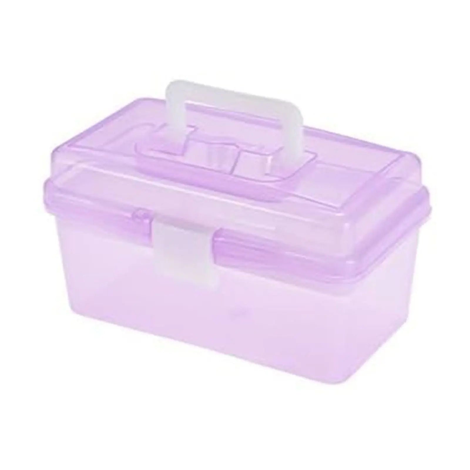 Home Box and Travel Storage Box, Plastic Kit Case Container Empty, Box with Lock Lid & Handle, Emergency Organizer for Family and Traveling, 9.1x4.7x3.7 7.87" x 4.72" x 4.13" Purple Wholesale Hub