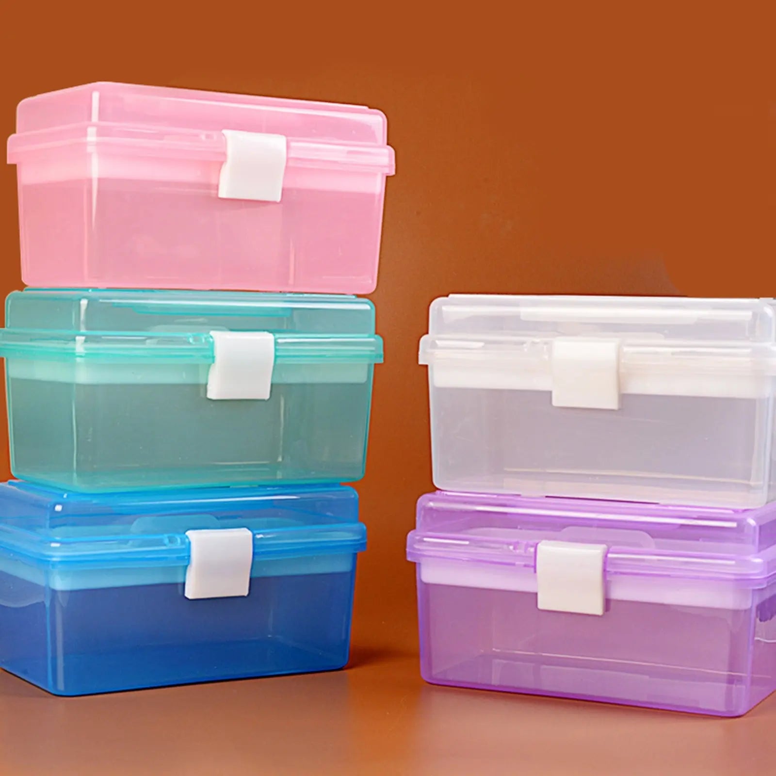Home Box and Travel Storage Box, Plastic Kit Case Container Empty, Box with Lock Lid & Handle, Emergency Organizer for Family and Traveling, 9.1x4.7x3.7 7.08" x 3.54" x 4.13" White Wholesale Hub