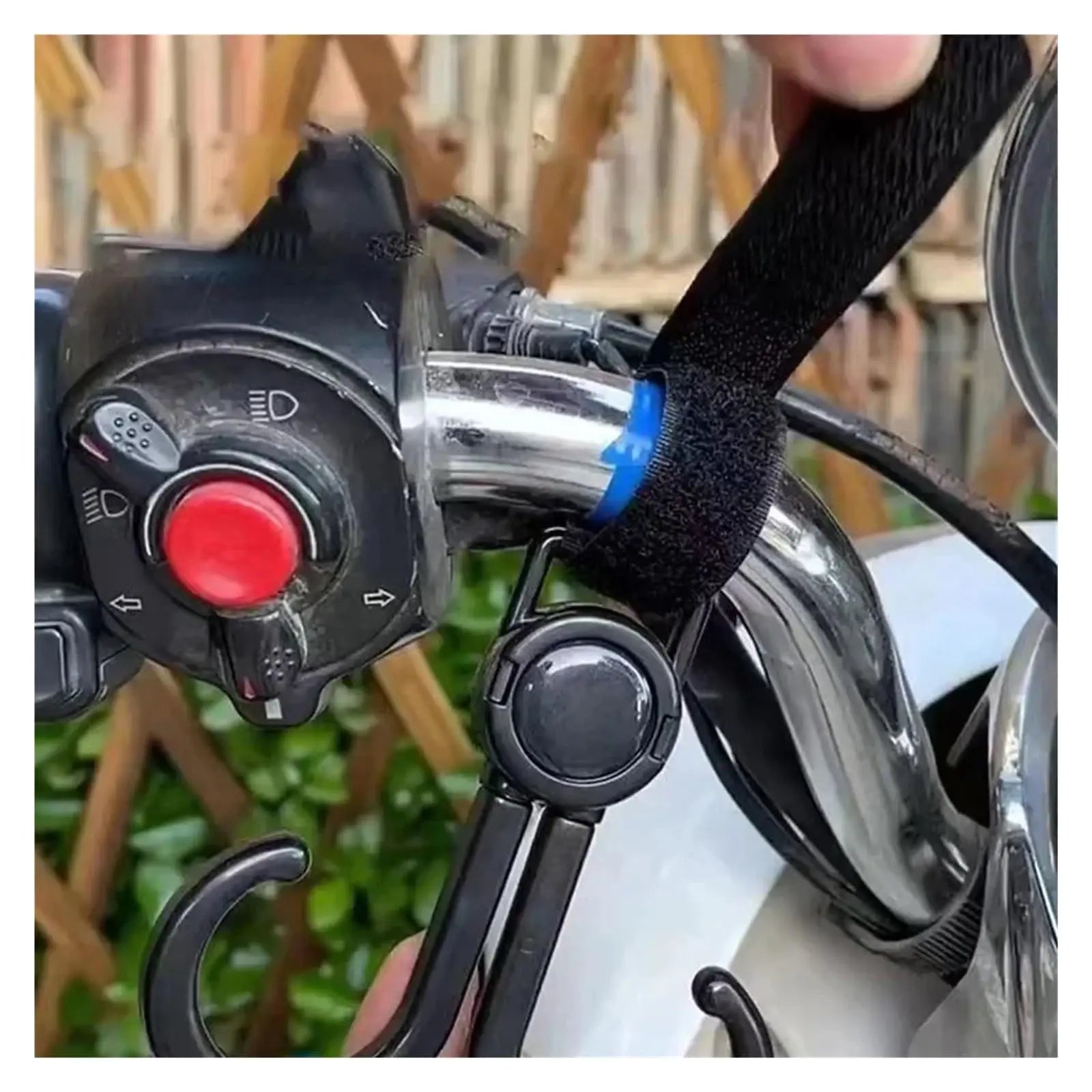 Stroller Hooks - Buggy Hooks - Bag Hooks - Diaper Bag Hooks - Walker Hooks - Stroller Accessories - Mounting Clips - Shopping Hook - Universal Velcro - 360 Degree Rotatable - Black - 4 Pieces Wholesale Hub