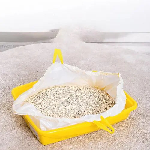 Cat Litter Bags - Cat Litter Liner - Cat Litter Bags - With Drawstring - Extra Strong - Cat Litter Bags - Hygiene - Leakproof - Thick Plastic Bags - Cat Accessories - Cleaning - Universal - Large Size - Tear-resistant - White - 3 pieces Wholesale Hub