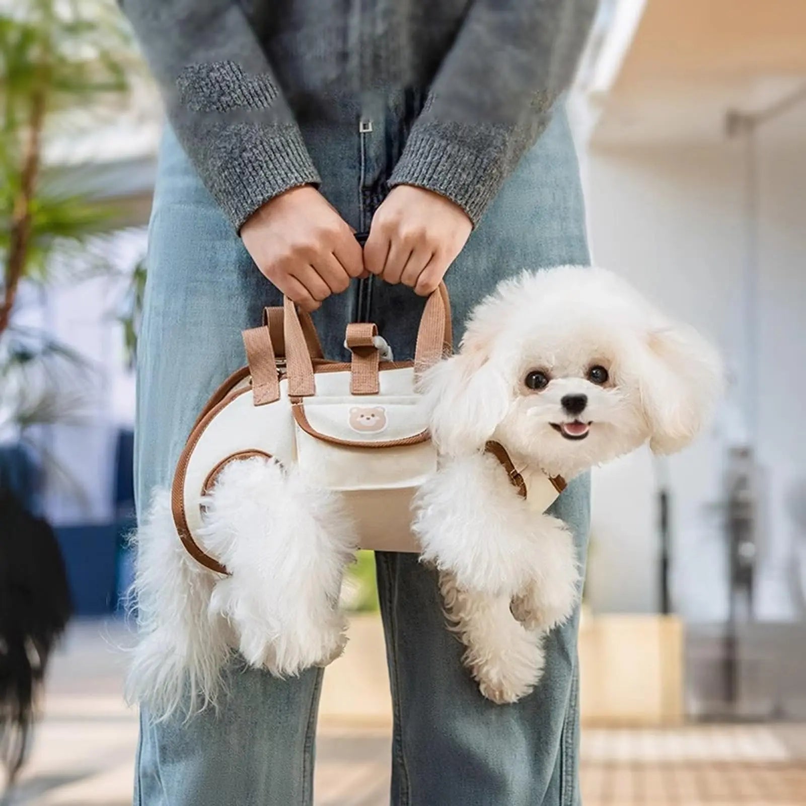 Dog Bag - Dog Carrier Bag - Dog Basket - Dog Cushion - Dog Coat - Dog Accessories - Cat Travel Basket - Dog Supplies - Puppy Bag - Dog Clothing - Cat Transport Box - Cat Basket - Travel Bag - White - 1 Piece Wholesale Hub