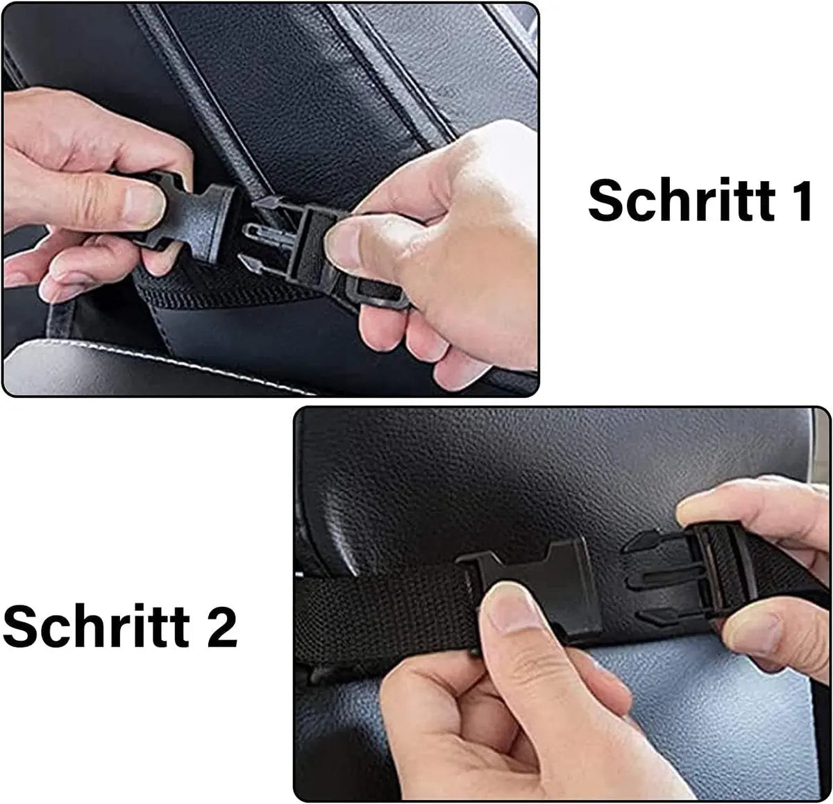 Famanu - Children's Car Organizer, 2 PCS Car Storage Accessories with 24.4 cm iPad Pocket, 10 Pockets for the Car Seat Backrest, Black Wholesale Hub
