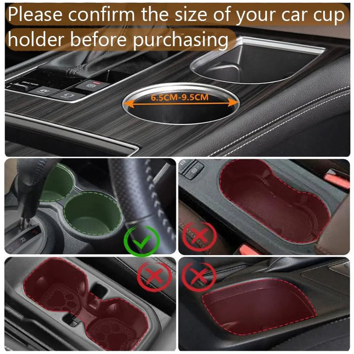 Portable car storage accessories, car beverage tray, car cup tray, 360-degree rotatable, adjustable insert foot 7.5 cm Wholesale Hub