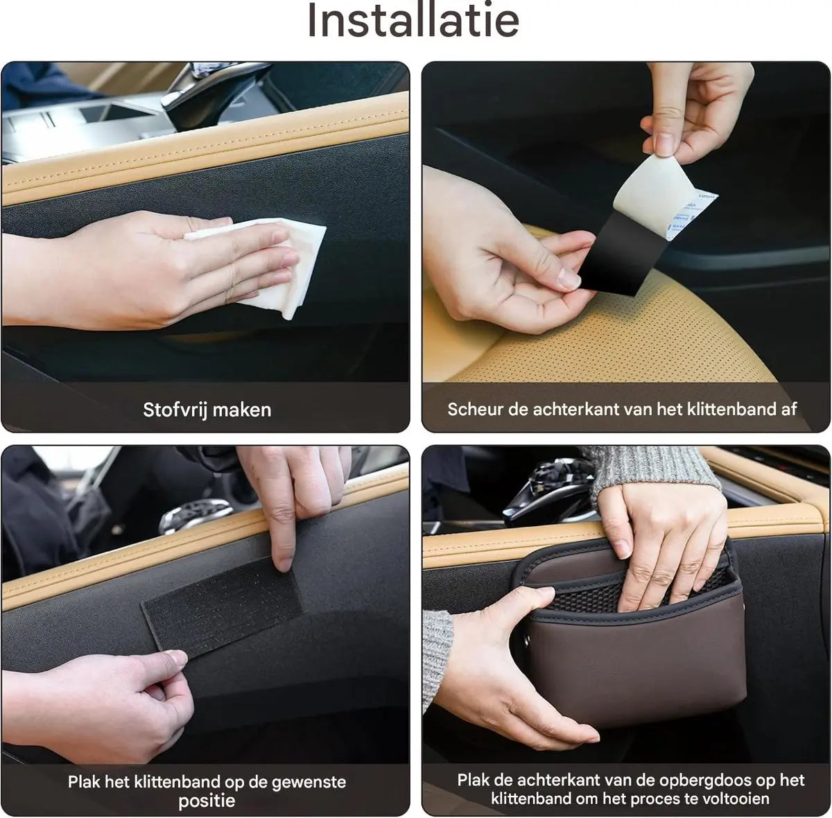 Car storage bag - 18*15*5.5 cm - Car storage bag - Storage - Universal car storage bag - Self-adhesive storage bag - Car essentials - Universal storage accessories for the car seat holder Wholesale Hub