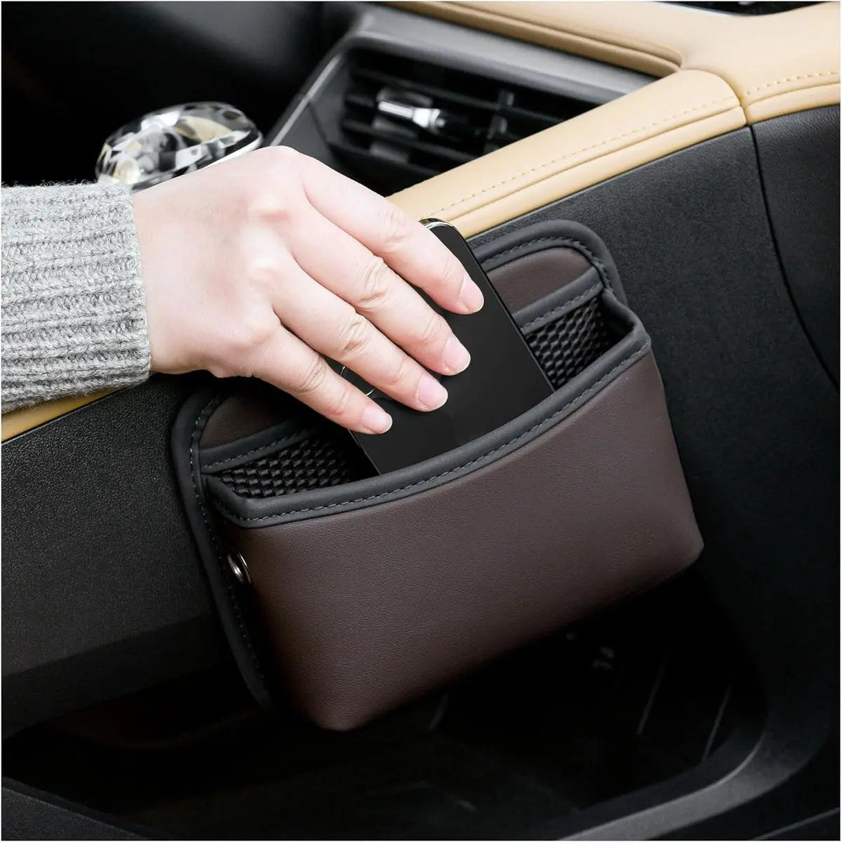 Car storage bag - 18*15*5.5 cm - Car storage bag - Storage - Universal car storage bag - Self-adhesive storage bag - Car essentials - Universal storage accessories for the car seat holder Wholesale Hub
