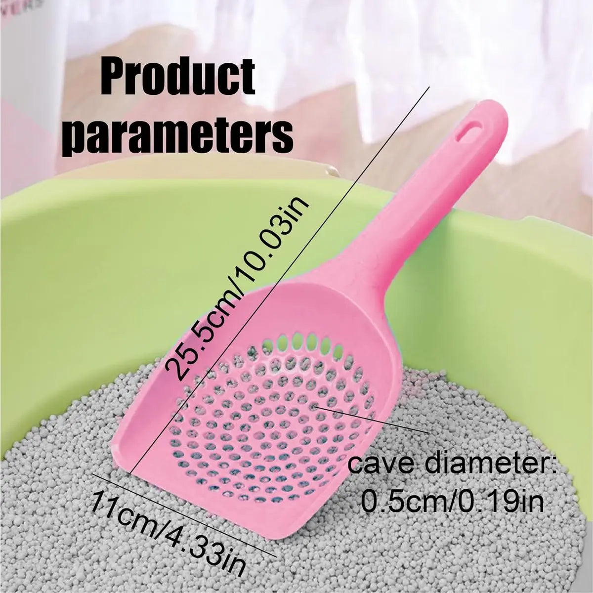 Cat Litter Scoop | Poop Scoop | 25 CM | Small Holes | Green Wholesale Hub