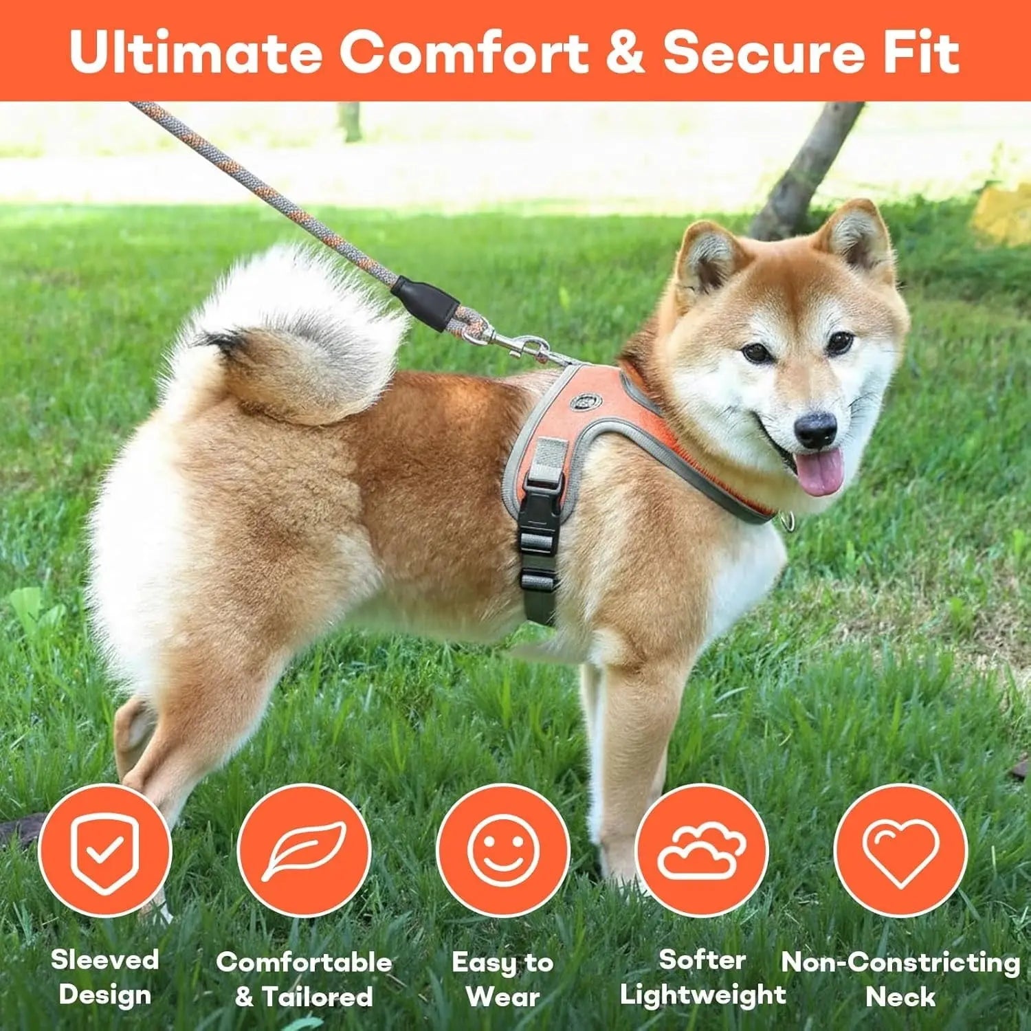 Dog Harness and Leash, No Pull Saddle Style Pet Harness, Breathable Mesh Adjustable Reflective Dog Vest, Dog Leash, for Dogs and Cat Medium Small Harness Blue,S Wholesale Hub