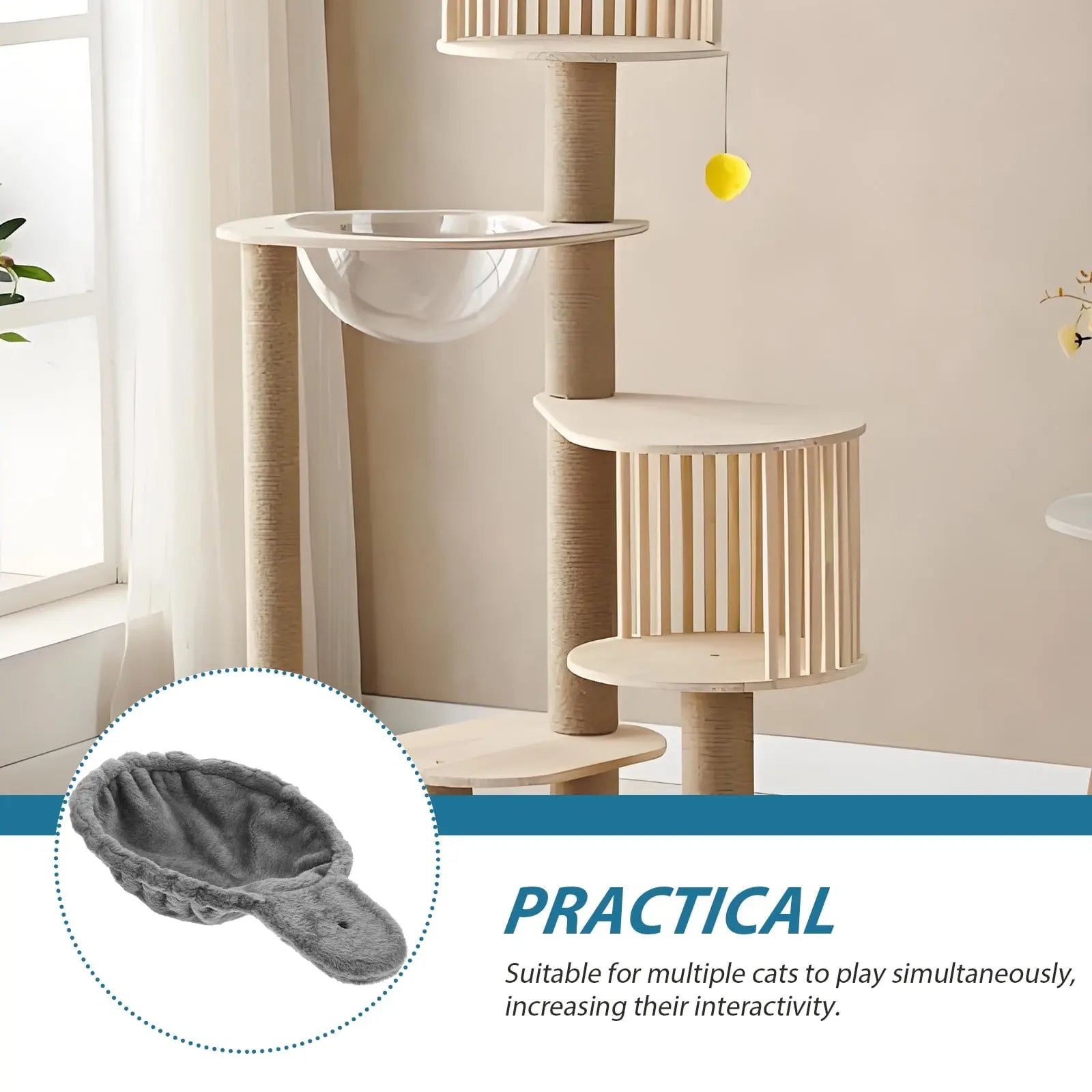 Large Cat Tree Hammock Bed Attachment Deep Basket Replacement Part Accessory Wholesale Hub