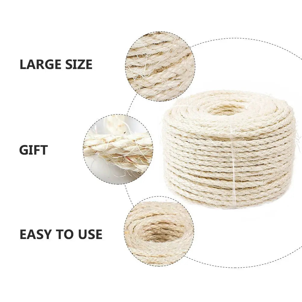 SKISUNO Sisal Rope Cat Scratch Post for Diy Projects 1Pack Natural Wholesale Hub