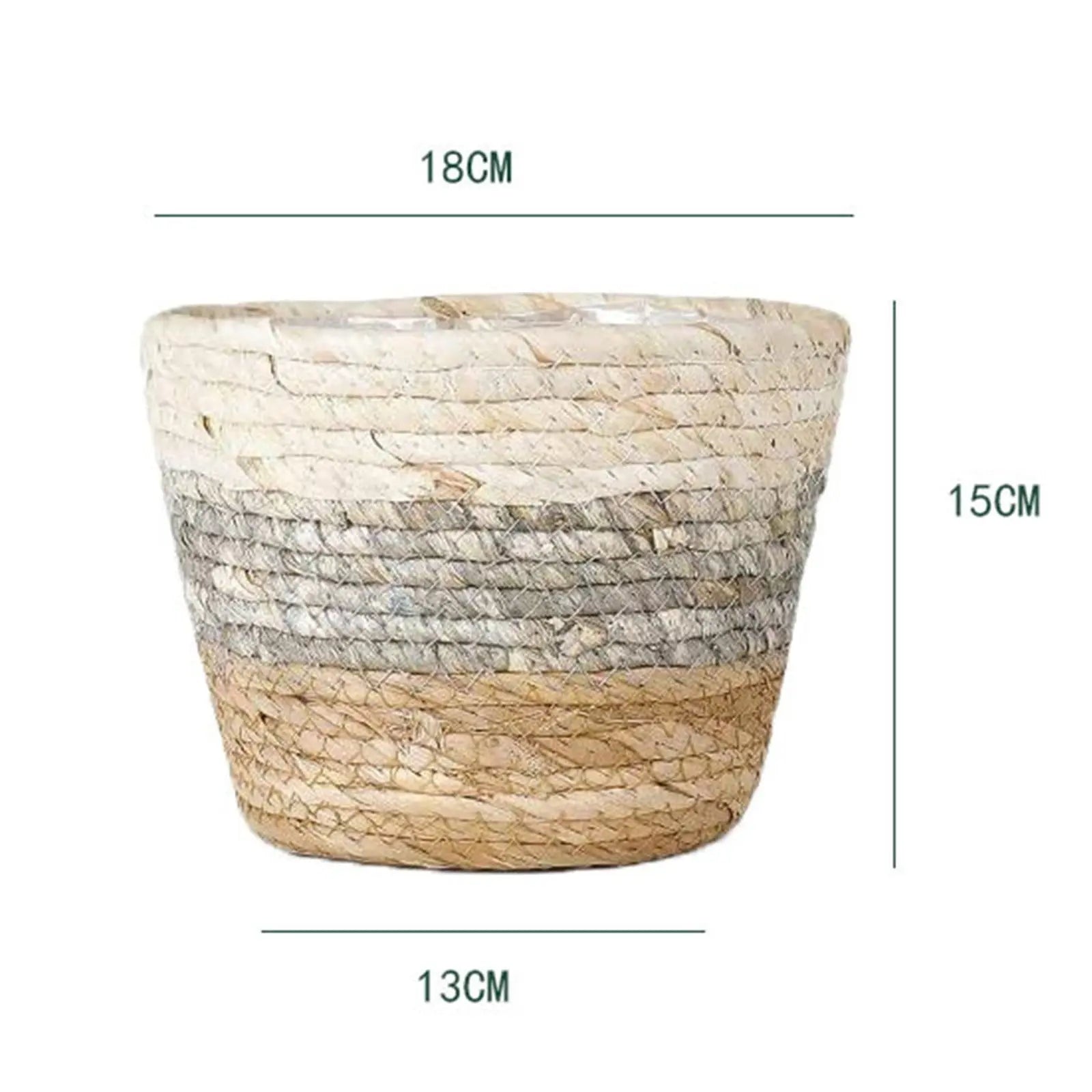Darzheoy Woven Seagrass Plant Basket, Flower Pots Home Boho Decor, Storage Picnic Grocery Straw Bag for Plant Artificial Tree - 5.5"×8.7"×6.3 B Wholesale Hub