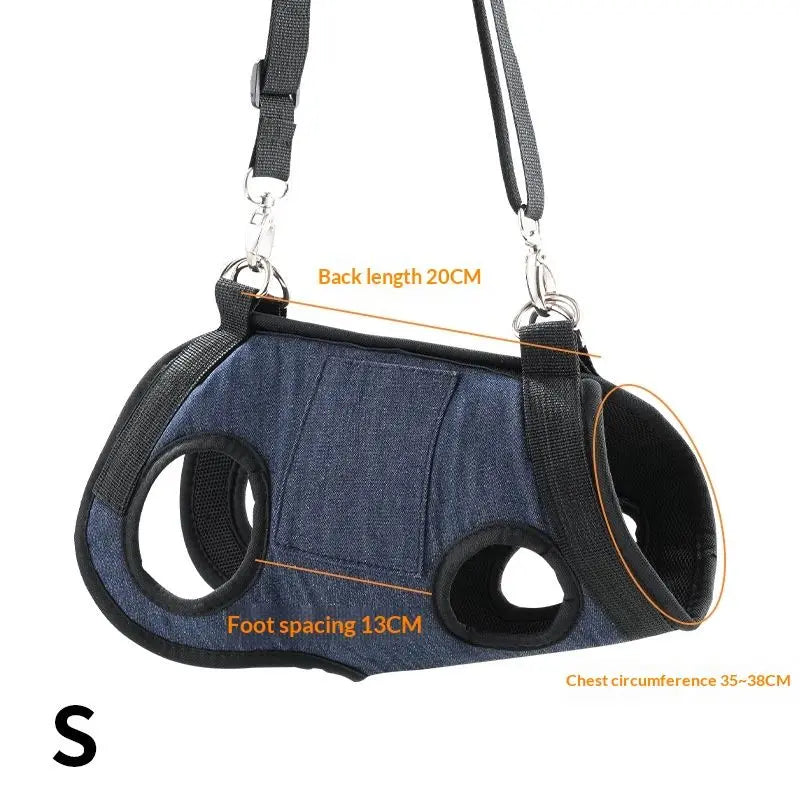 Dog Lift Harness Portable Dog Sling for Small Dogs Hind Leg Support Pet Rehabilitation Lifts Vest Adjustable Harness for Back Legs for Old, Disabled Dogs Walk,S Wholesale Hub