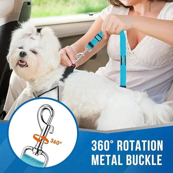 2pcs Double Dog Seat Belt, New Dual Pet Car Headrest Restraint Safety Seatbelt No Tangle Dog Leash Duty Adjust Elastic Bungee Puppy Lead Splitter Connect Harness in Vehicle Travel for 2 Dogs Wholesale Hub