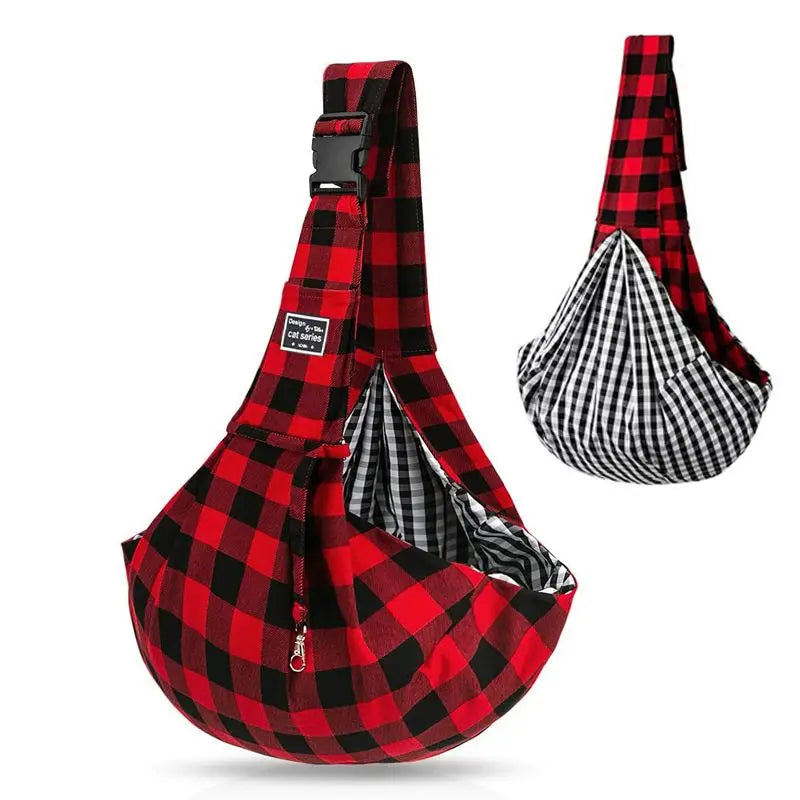 Dog Carrier Sling, Reversible Puppy Carrier Purse with Storage Pocket, Adjustable Hand-Free Dog Sling Carrier Pet Tote Bag for Carry Small Dogs and Cats, Travel Safety Harness Wholesale Hub