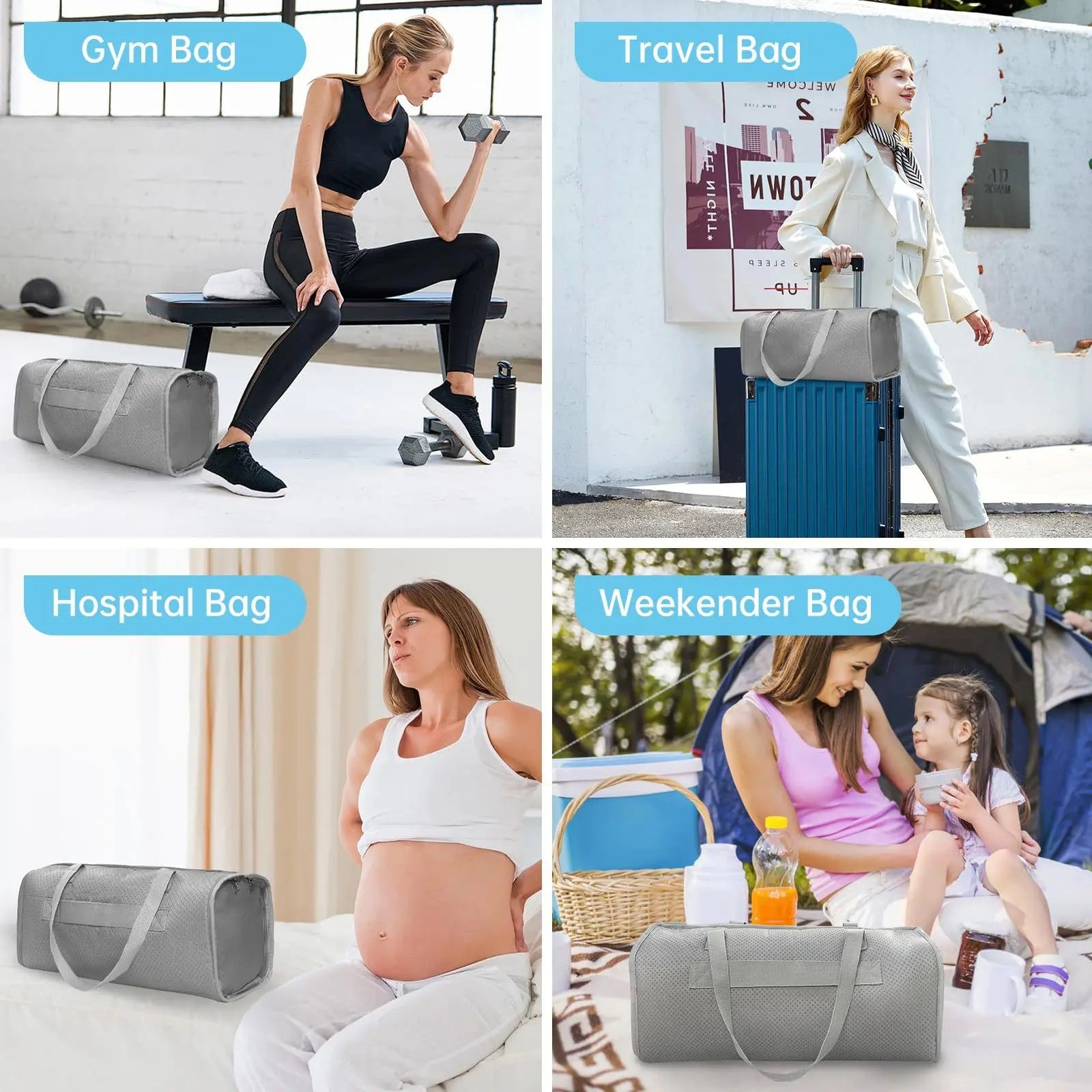 Toddler Airplane Travel Bed, Airplane Seat Extender for Kids, Plane Must Have for Toddlers, Baby Travel Essentials for Flying, Portable Travel Bag Foot Rest for Flights(Grey) Wholesale Hub