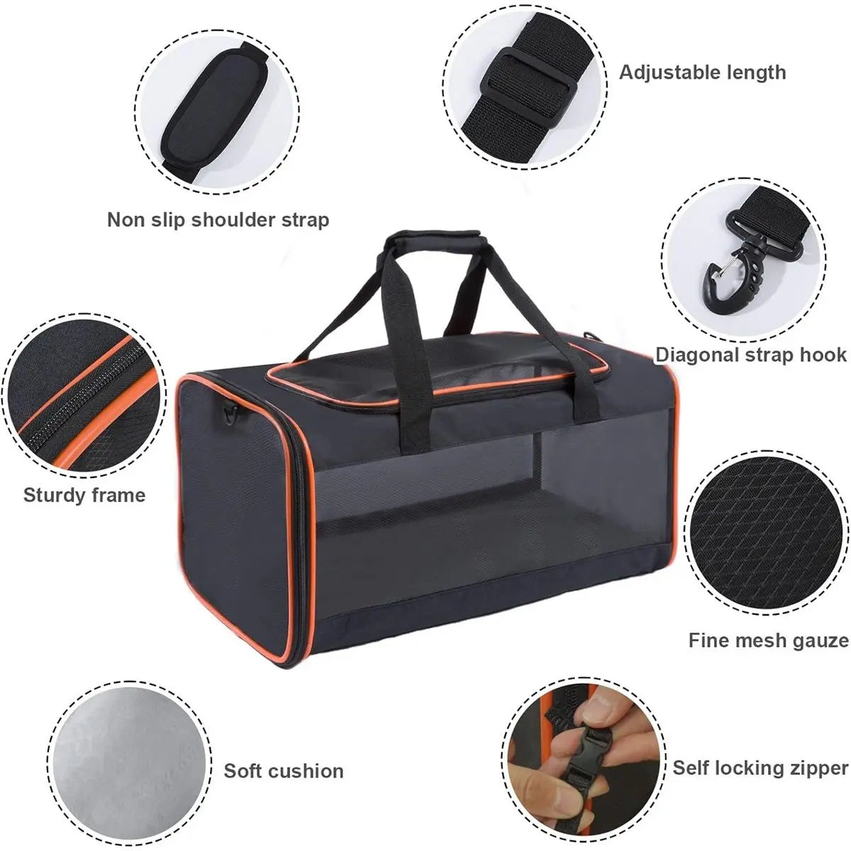 Cat Carriers for Large Cats 20 lbs+ Soft Pet Carrier for Small Dog/Durable 2 Kitty Travel Bag/Medium Big Cats Puppy 15 Pounds/Softside Cat Carrier Large(oniy bag) Wholesale Hub