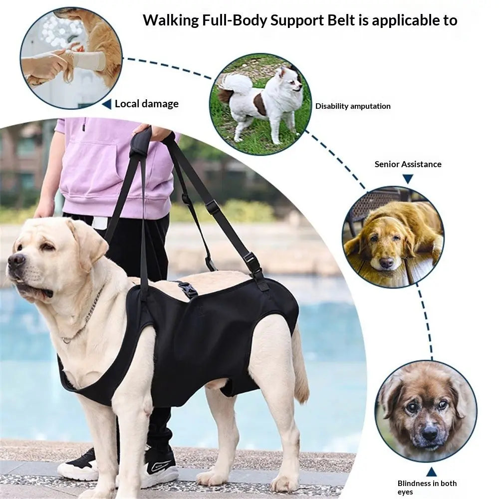 Dog Lift Harness, Emergency Backpack Pet Legs Support & Rehabilitation Sling Carrier, Adjustable Lifting Straps Carrier for Senior Elderly Dogs Joint Injuries Arthritis S Wholesale Hub
