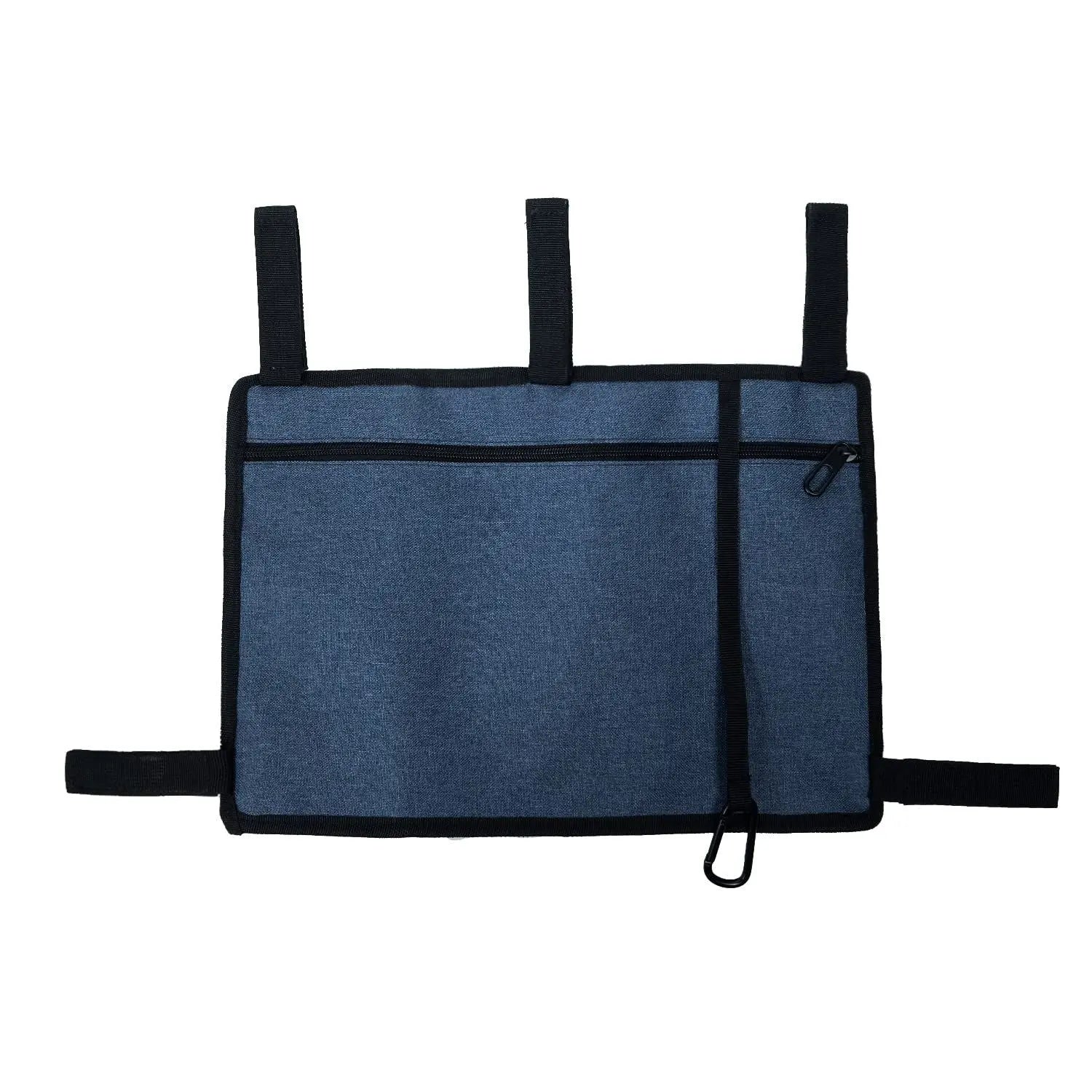 Bag Basket with Cup Holder Suit for Adult Folding Walkers Rollator Organizer Carry Storage Pouch Water-Resistant Armrest Accessories for Seniors, Elderly, Handicap, Blue Wholesale Hub