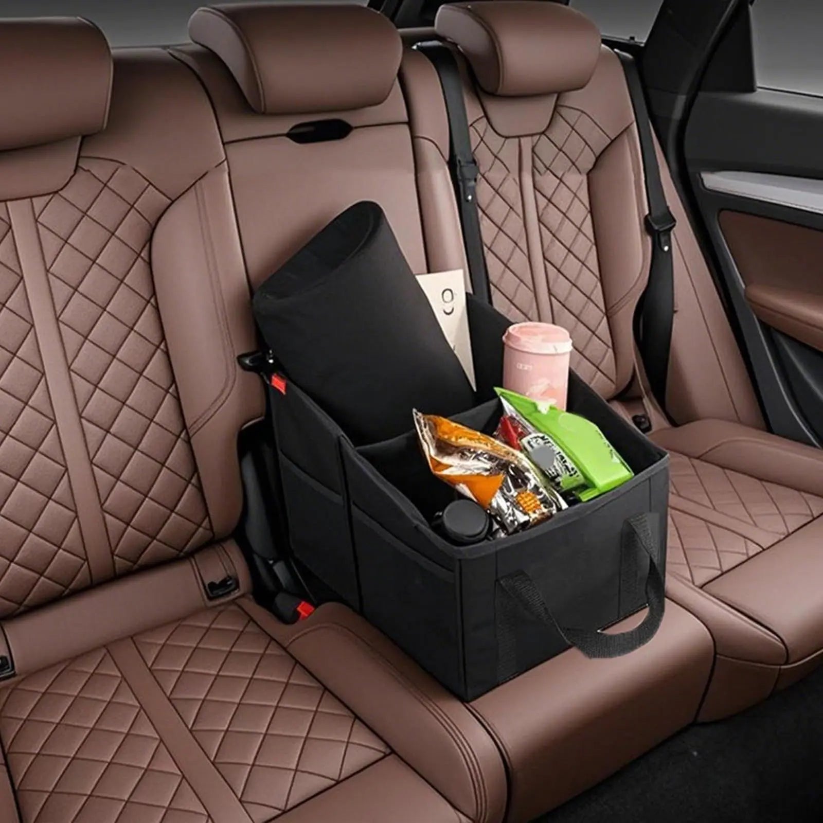 Car Seat Organizer - Passenger Seat Organizer, Collapsible Small Car Seat Storage Organizer for Console Front/Back, Automotive Backseat Organizer Wholesale Hub