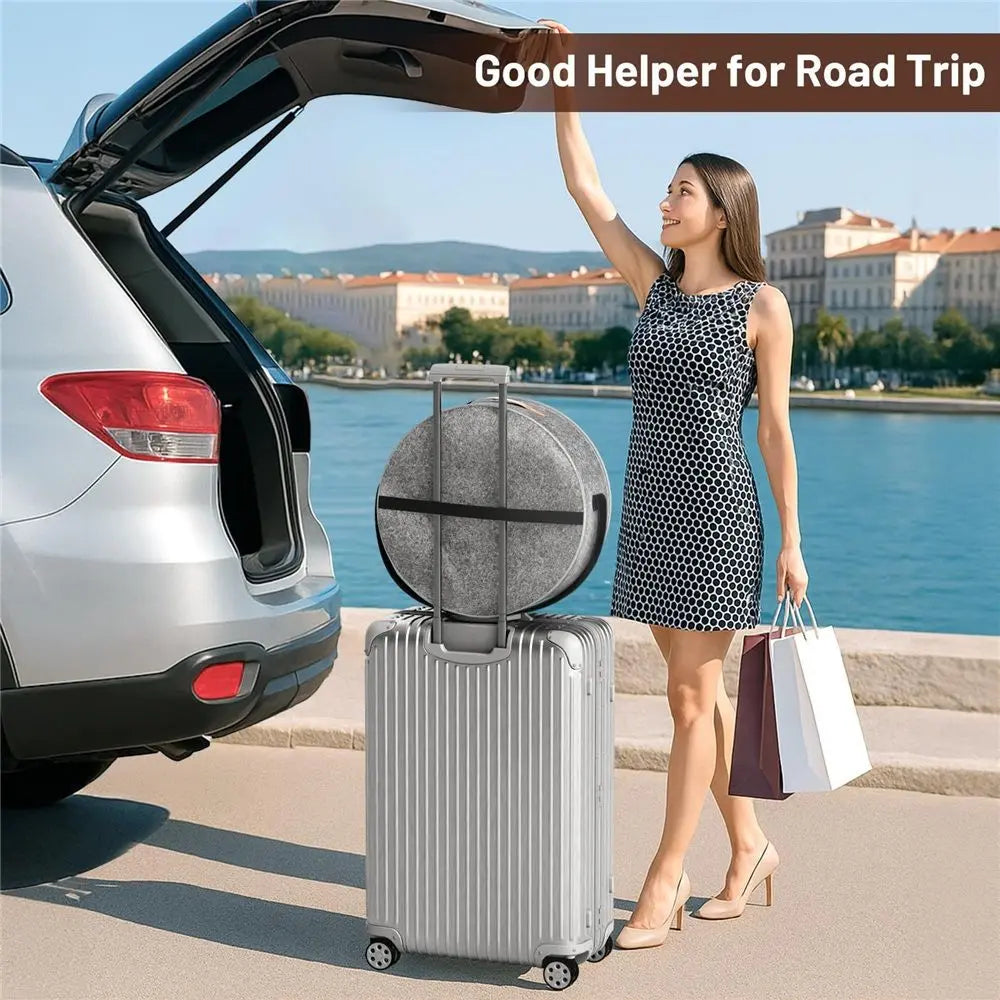 Chunful Hat Box Storage for Women Large Storage Bag for Wide Brim Sun, Cowboy and Foldable Space Saving Travel Hat Organizer Bag with Lid(Gray,oniy bag) Wholesale Hub