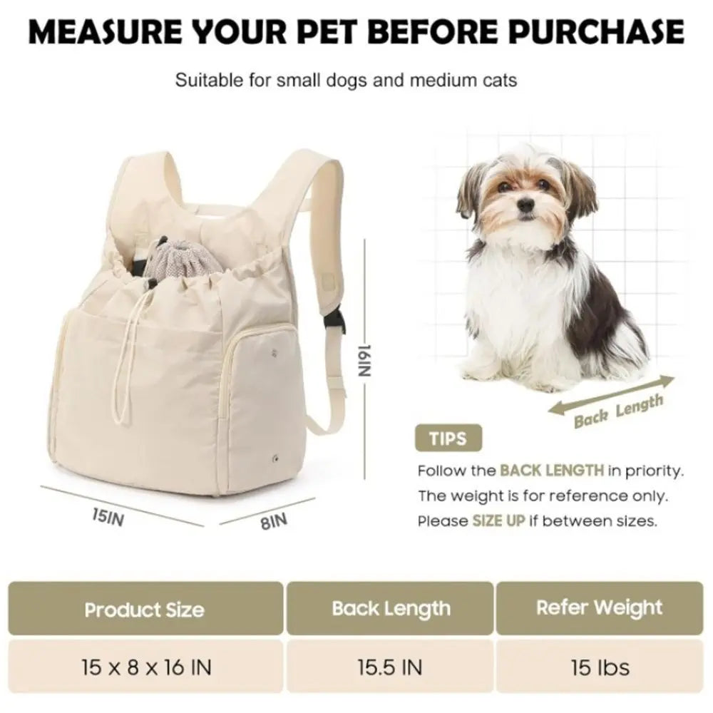 Dog Front Carrier Backpack, Adjustable Pet Dog Carrier Backpack Ventilated Mesh Dog Travel Backpack with Zippered Side Windows for Hiking Traveling for Small Medium Cats Dogs Wholesale Hub