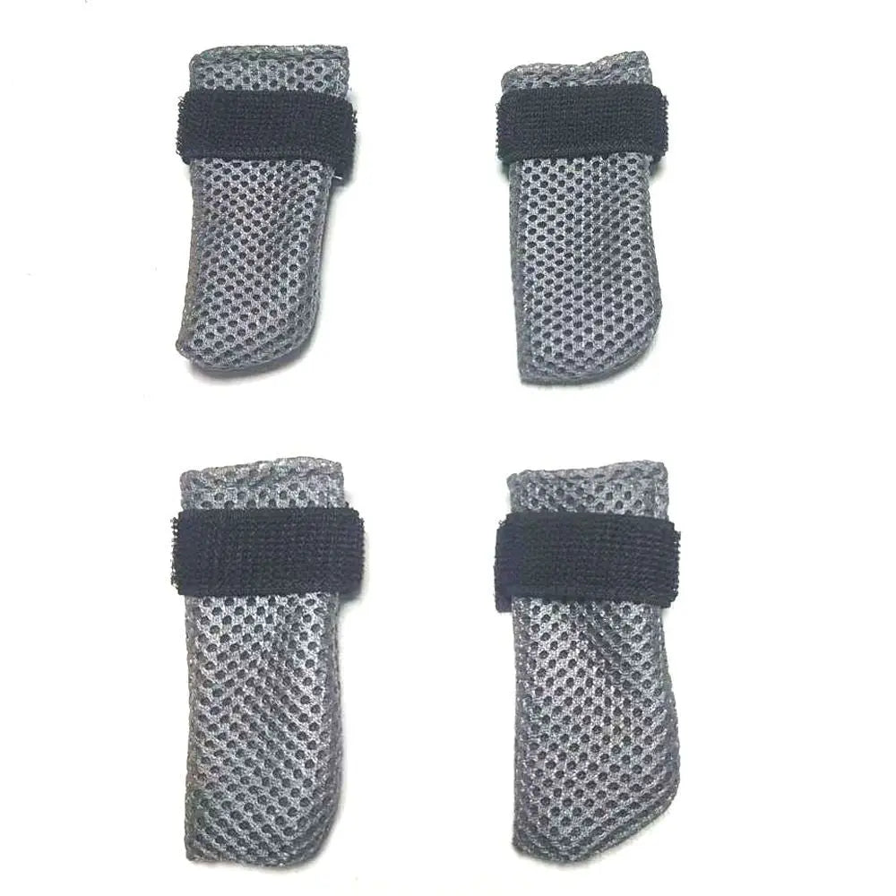 Anti-Scratch Cat Boot Covers - Paw Protectors (Mesh, Non-Slip, Breathable) - 4 Pairs (M, gray) - Suitable for Family Pet, Cat Bathing & Nail Cutting Wholesale Hub