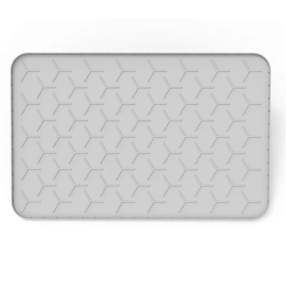Cat Litter Box Mat, Large 34" X 22" Litter Trapping Mat for Cats, Waterproof Silicone Pad for Floor, Gray Wholesale Hub