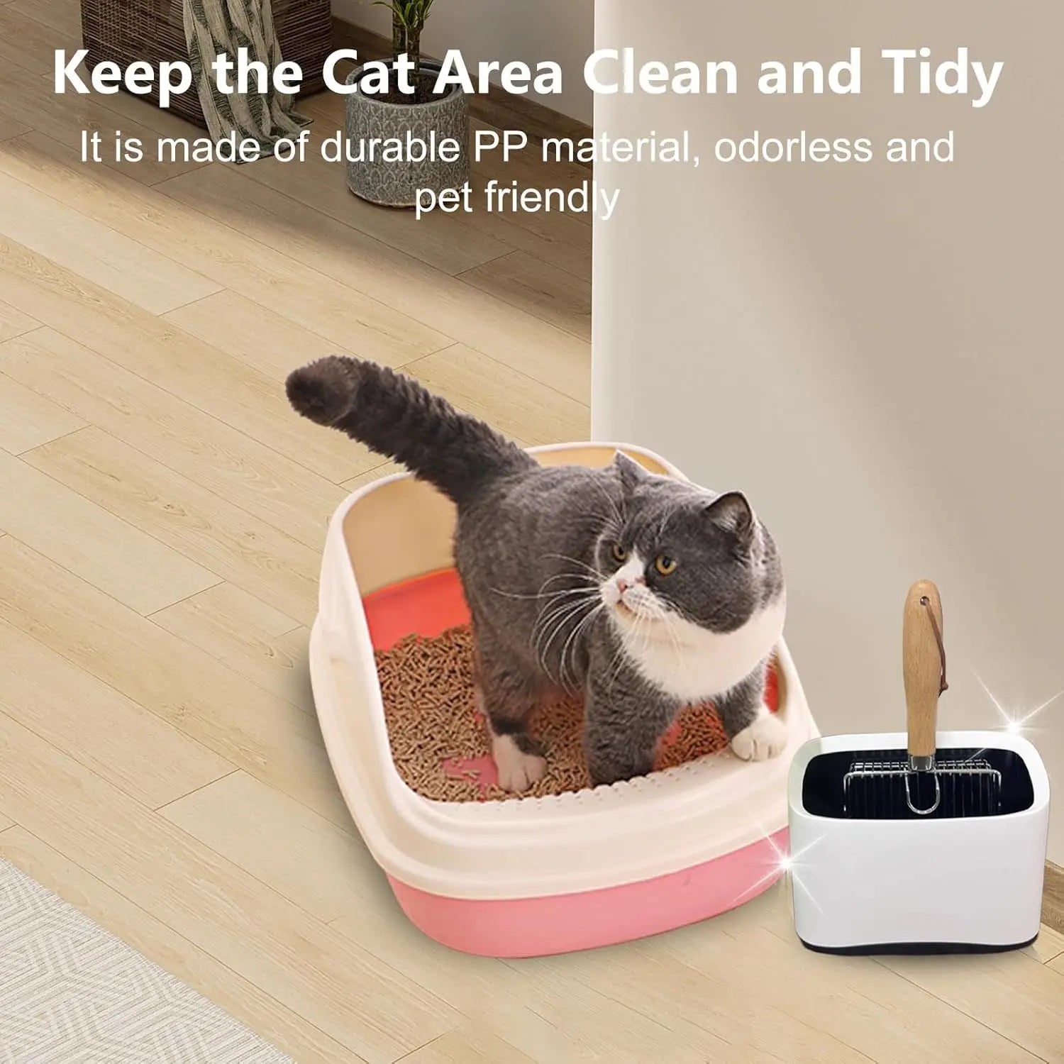 Cat Litter Scoop Holder, Universal Scooper Storage for Any  Shovel, Durable Removable Scoop Stand , Suitable for Most Metal and Plastic Litter Scooper, White Wholesale Hub