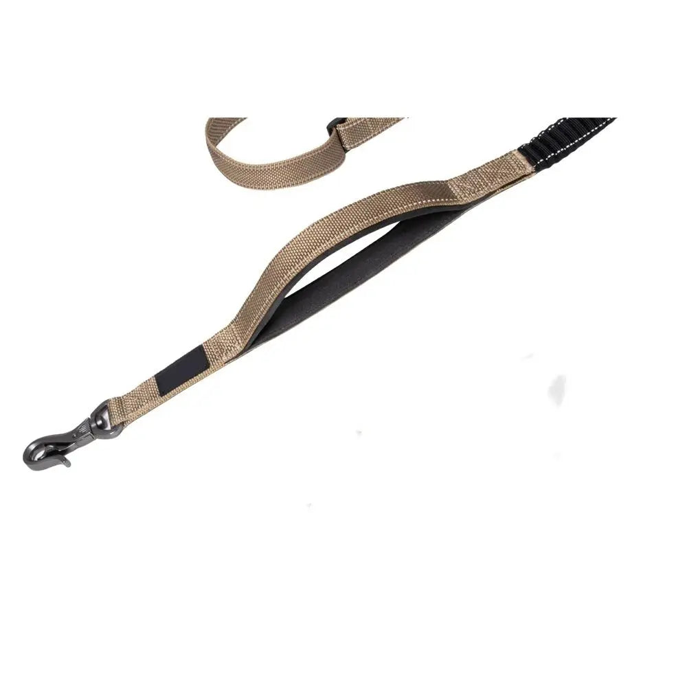 Hands Free Dog Leash for Walking Running with Safety Car Seat Belt Shock Absorbing Bungee Leash with Padded Handle(Brown) Wholesale Hub