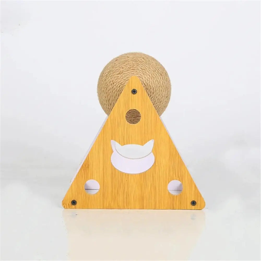 Cat Scratcher Toy,Natural Sisal Rope Cat Scratching Ball Scratcher Toy with Ball for Cats& Kittens&Dogs&Puppy, Interactive Solid Wood Scratcher Pet Toy (large size) Wholesale Hub