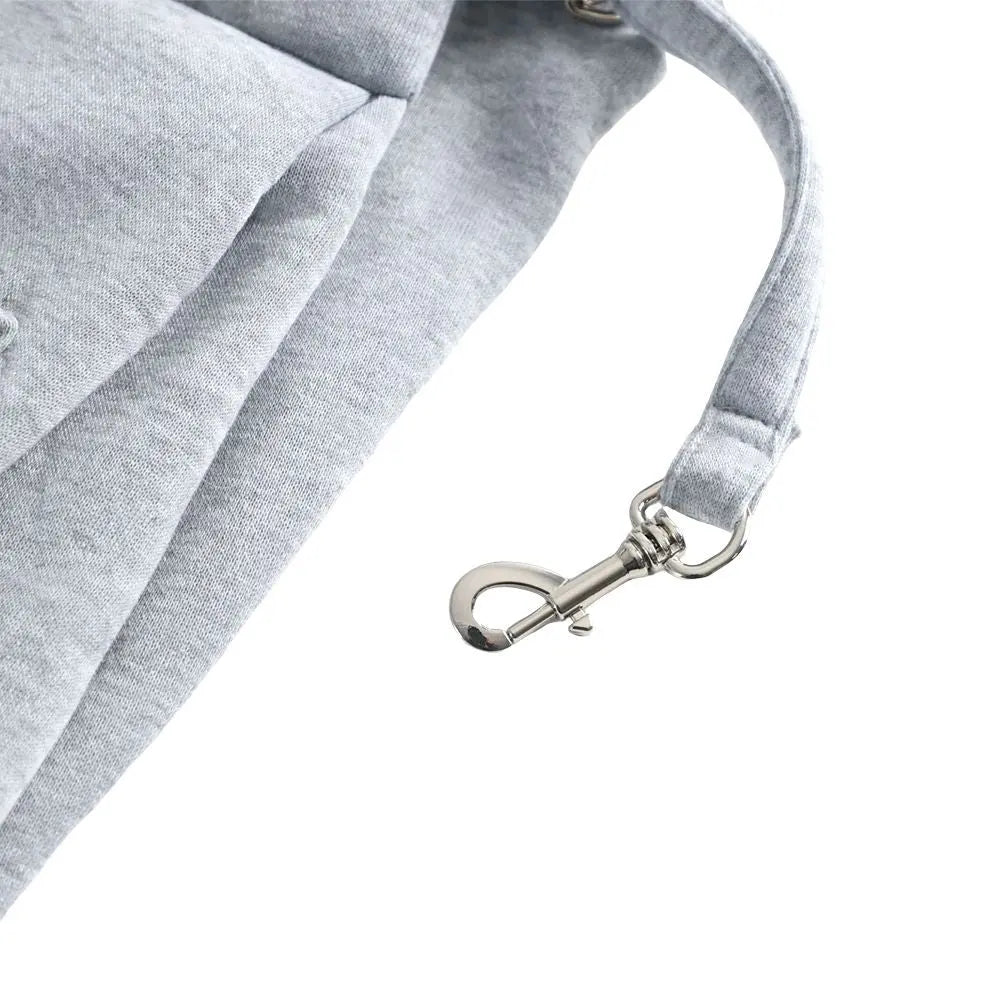 Adjustable Dog Carrier Sling - Hand-Free Dog Carriers for Small Dogs and Cats, Puppy Sling Carrier with Zipper Purse Pocket, Travel Safety Harness, Puppy Essentials (Gray) Wholesale Hub