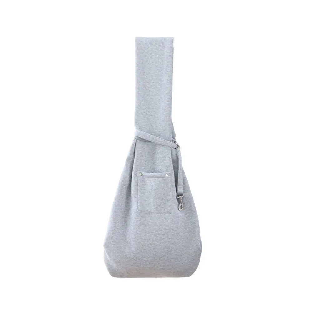 Adjustable Dog Carrier Sling - Hand-Free Dog Carriers for Small Dogs and Cats, Puppy Sling Carrier with Zipper Purse Pocket, Travel Safety Harness, Puppy Essentials (Gray) Wholesale Hub