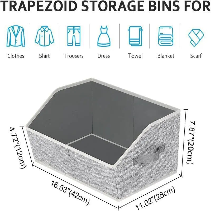 2 Pack Dog Toy Basket, Collapsible Cat Dog Toy Bin with Handles, Fabric Trapezoid Dog Toy Box Storage for Pet Dogs Toys,Blankets,Clothes and Accessories (Gray) Wholesale Hub
