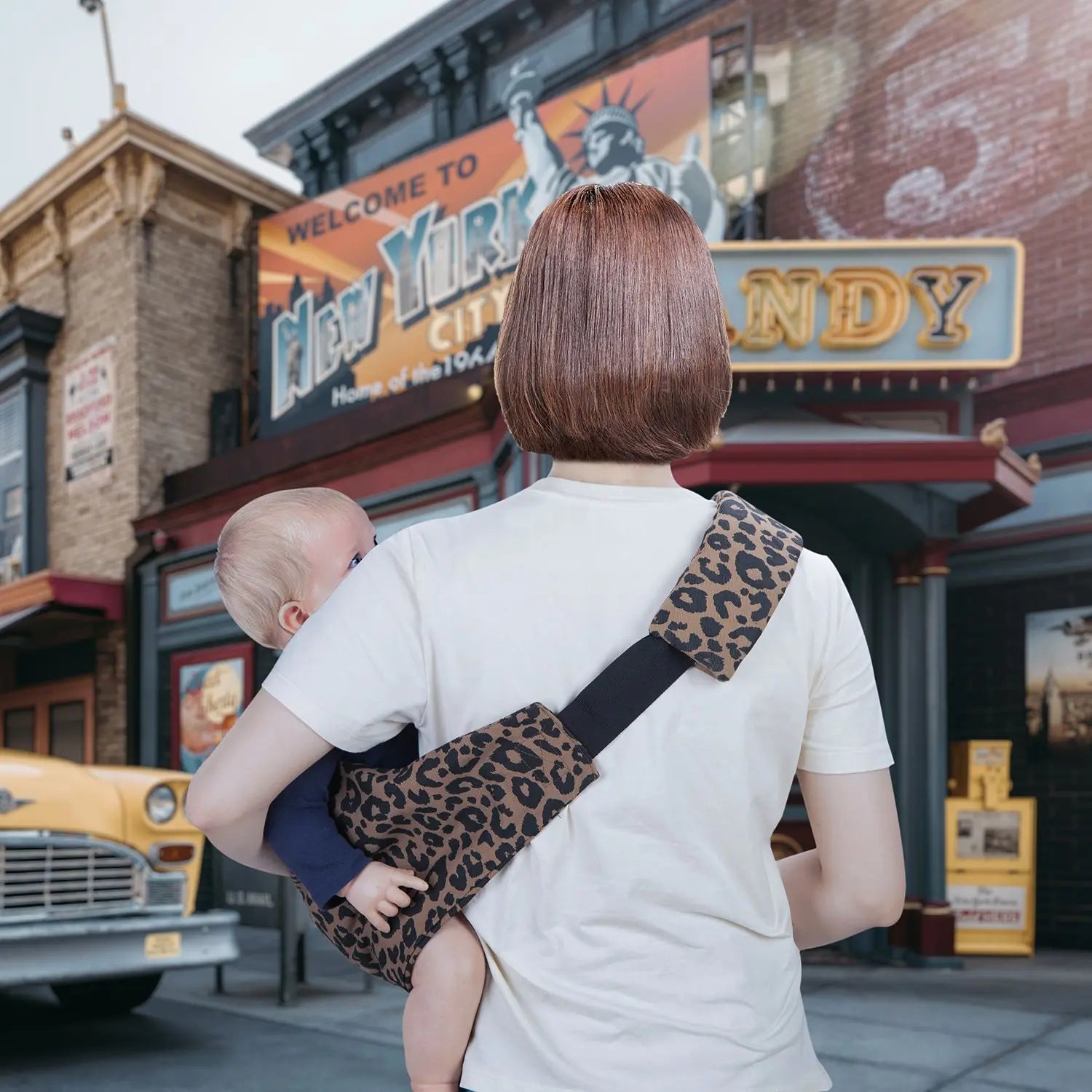 Baby Sling Carrier   Newborn to Toddler Sling Lightweight Baby Carrier Sling with Adjustable Straps Toddler Carrier Wrap for  (Brown Leopard) Wholesale Hub