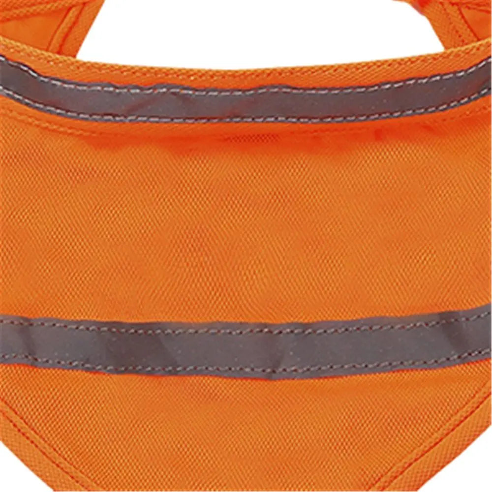 2pcs Pet reflective triangular scarf, pet snack storage mesh bag, scarf reflective cat and dog drool towel（orange M） Wholesale Hub