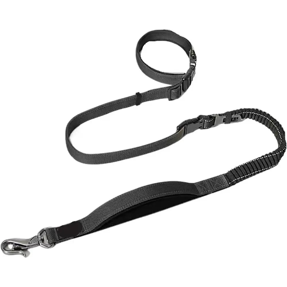 Hands Free Dog Leash for Walking Running with Safety Car Seat Belt Shock Absorbing Bungee Leash with Padded Handle (Black) Wholesale Hub