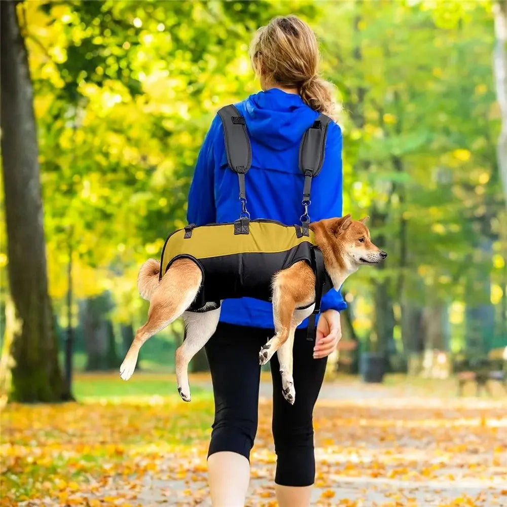 Dog Lift Harness,Adjustable Dog Backpack Carrier for Medium Large Dogs,Full Body Pet Lift Harness,Emergency Pet Backpack for Disabled, Old, Joint Injuries, Loss of Stability Dogs,S (yellow) Wholesale Hub
